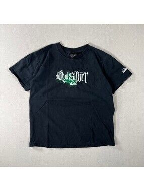 Vintage Quiksilver Surfing Black Graphic Baby Tee Youth M